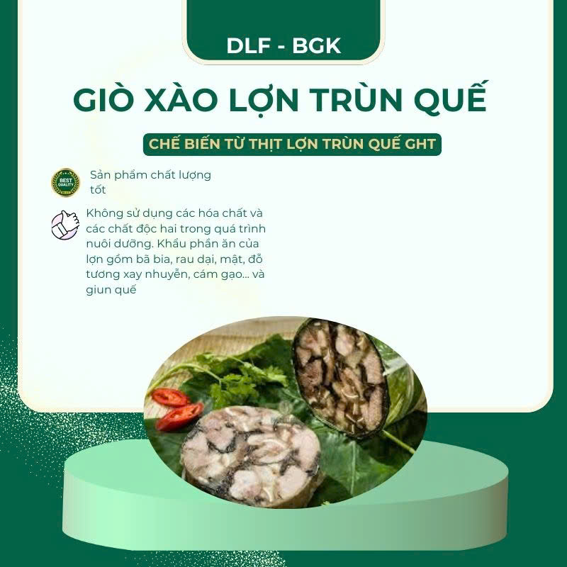 Giò xào lợn trùn quế