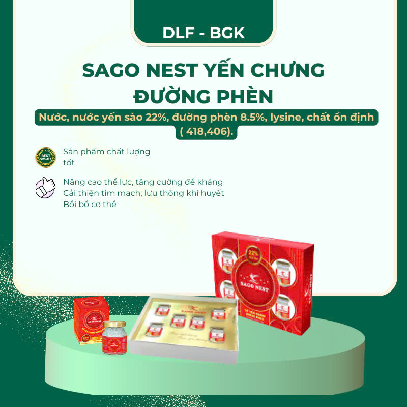 Sago Nest Yến Chưng Đường Phèn