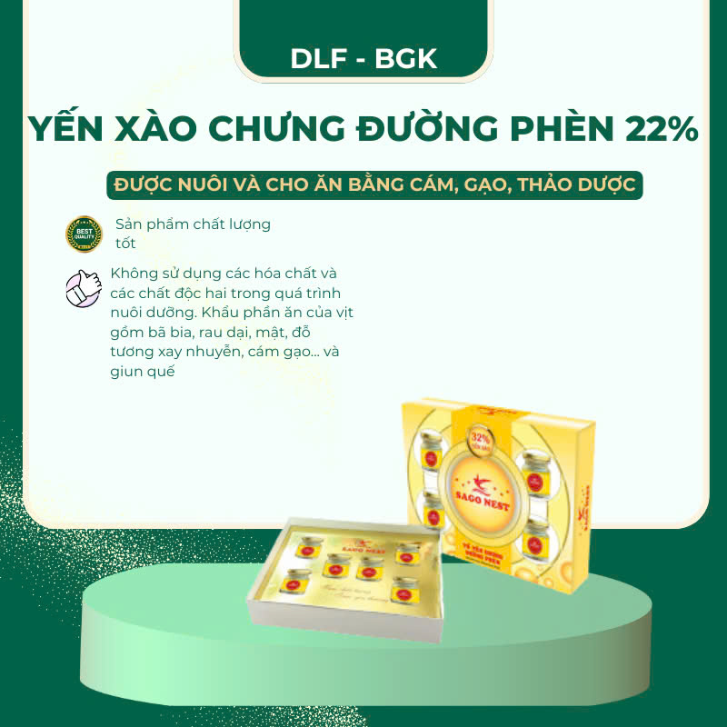 Yến Xào Chưng Đường Phèn 22%