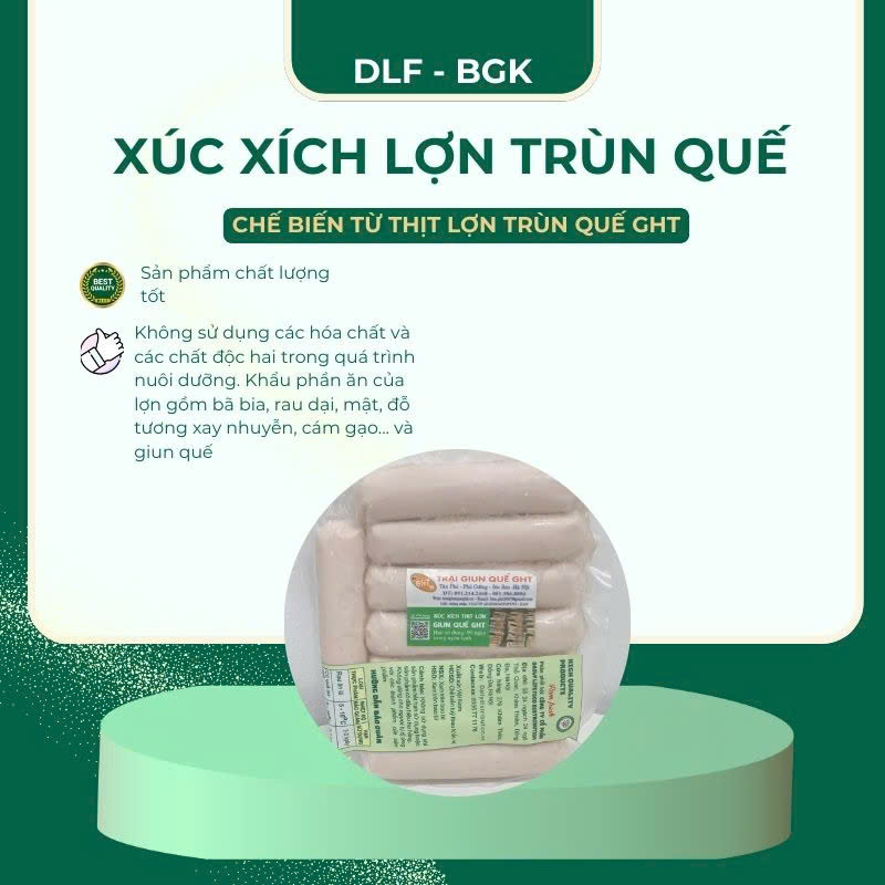 Xúc xích lợn trùn quế